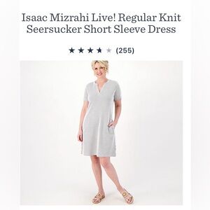 Isaac Mizrahi Live - Black and White Striped Dress NWOT